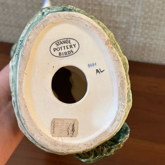 🌟3xHP🌟VTG 1950s Stangl Art Pottery Large Cockatoo Majolica Style Figurine USA - Picture 14 of 17